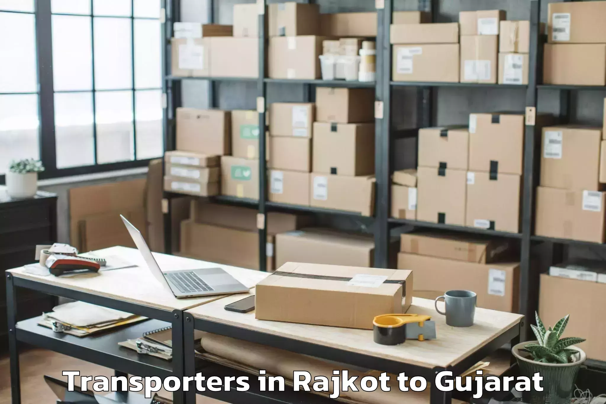 Easy Rajkot to Kavant Transporters Booking